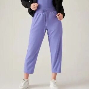 Athleta Arrival Straight Leg Ankle Pants Adonis Purple 10 TALL